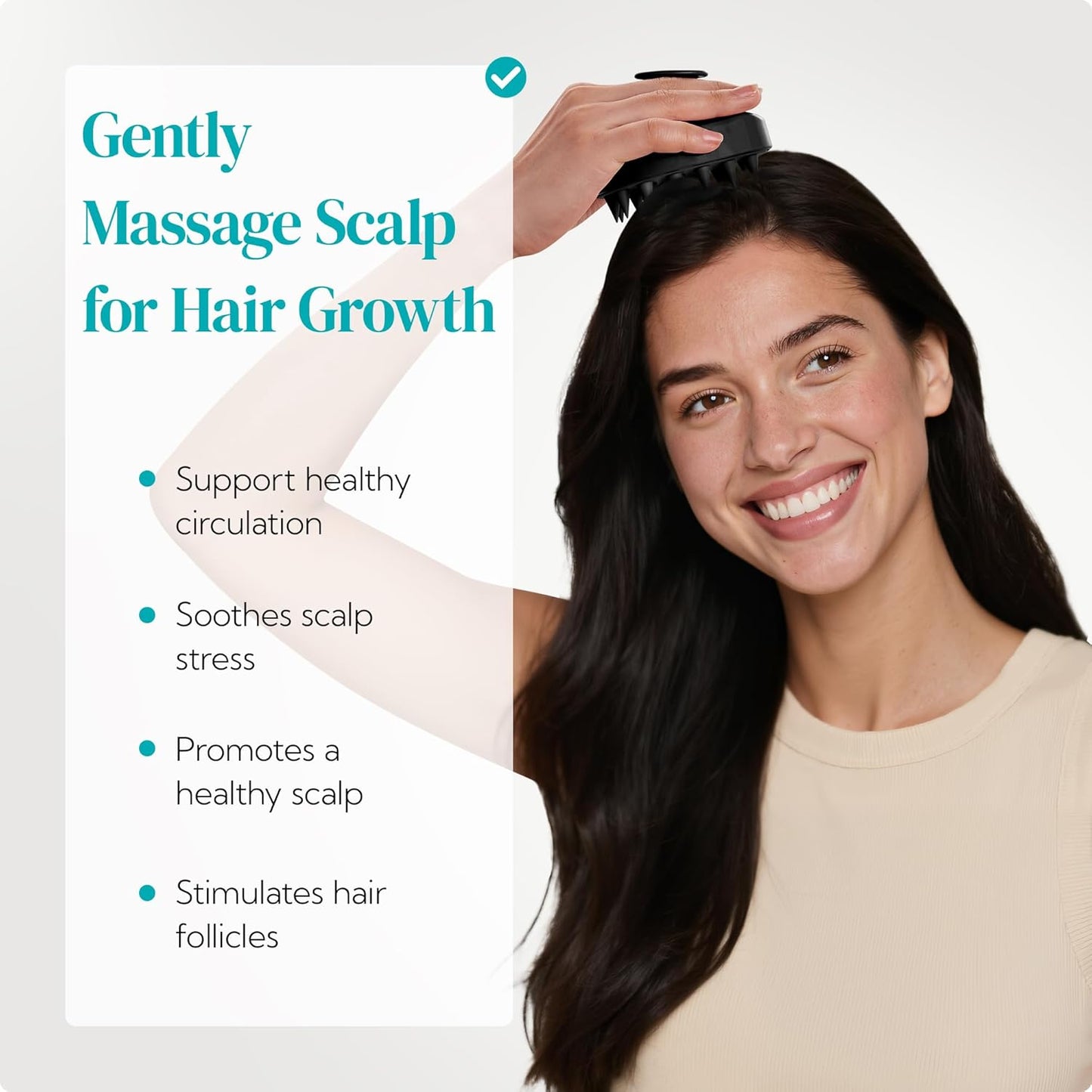 HEETA Hair Scalp Massager Shampoo Brush 2 Pack, Soft Silicone Bristles to Remove Dandruff, Waterproof Hair Scrubber for Both Wet Dry Use, Suitable for Men & Women (Black & Purple)