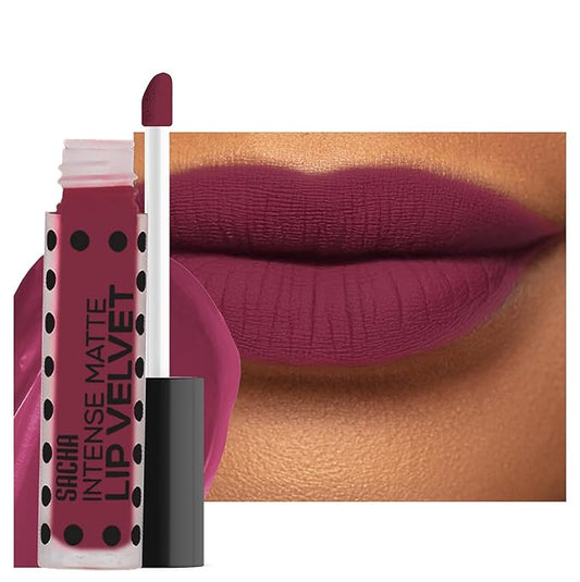 Sacha Cosmetics Intense Matte Lip Velvet Liquid Lipstick, Long-Lasting Velvet Matte Finish, 0.2 fl oz Better Than The Ex