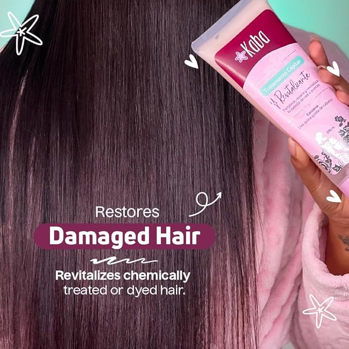 D'Luchi Kaba Revitalizing Hair Treatment with Grapes, Cinchona and Horsetail for Thicker & Fuller Hair, Moisturizing and Restoring Hair Treatment - 7.8 Oz