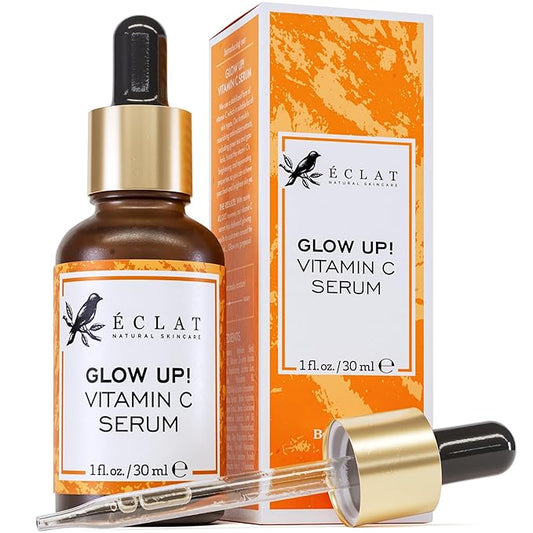 Eclat Skincare Vitamin C Serum - Skin Care for Dark Spots, Vitamin C Serum for Face with Hyaluronic Acid, Ferulic Acid, & Vit E - Anti Aging and Skin Brightening Vit C Formula for Face Care 1 Fl Oz