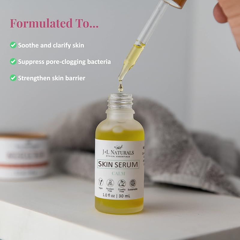 J&L Naturals | Face & Body Oil for Oily, Sensitive, Dry, Combination, Mature, & Dull Skin Types | With Jojoba Oil, Grapeseed Oil, Sunflower Oil, & More (1 Fl Oz (Pack of 5), Variety)