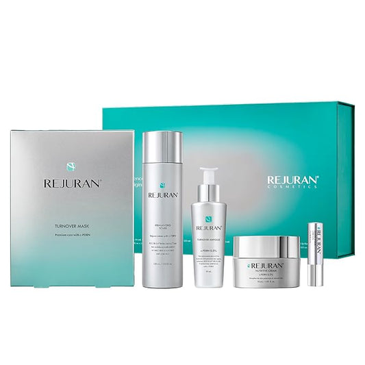 REJURAN® Total Aesthetic Set c-PDRN® - Salmon DNA Rejuvenating Daily Skincare Kit for Anti-Aging, Firming & Deep Hydration. Gift Set for Radiant, Youthful Glass Skin. Korean Skincare.