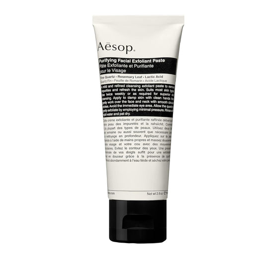 Aesop Purifying Facial Exfoliant Paste | Refresh, Cleanse, Soften Skin | Cream Based Cleanser Enhanced With Fine Quartz, Rosemary Leaf, Lactic Acid | 2.6oz / 75mL