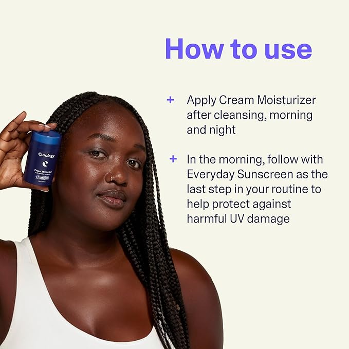 Curology Cream Moisturizer, Rich Hydrating Face Lotion for Dry Skin, with Shea Butter and Hyaluronic Acid, 1.7 fl oz