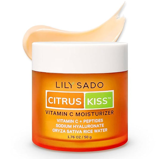 LILY SADO CITRUS KISS™ Vitamin C Moisturizer - Anti-Wrinkle Natural Vegan Daily Face Moisturizing Lotion - Hydrates, Softens, Firms & Tones for Healthy, Glowing & Radiant Skin. For Women & Men