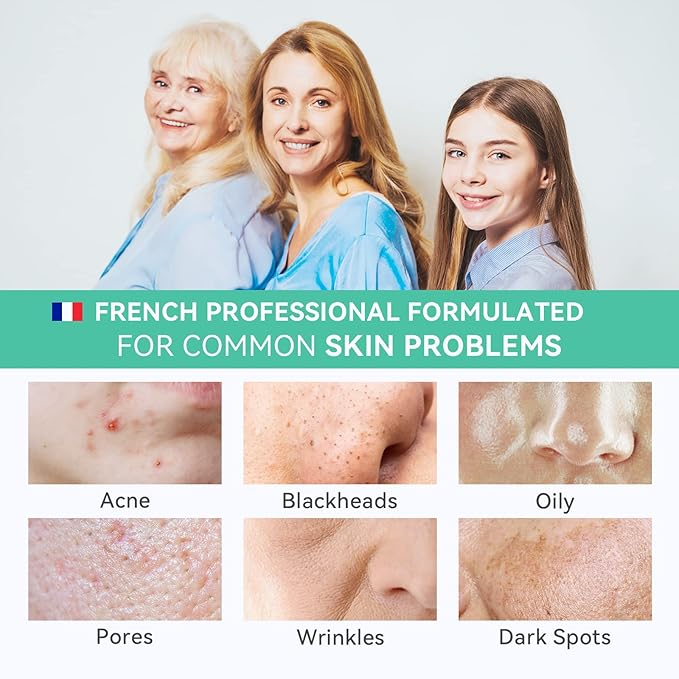 Peel-off Alginate Powder Face Mask with 9 in 1 Face Mask Mixing Bowl Set, SPA Quality, 240g/8Pcs