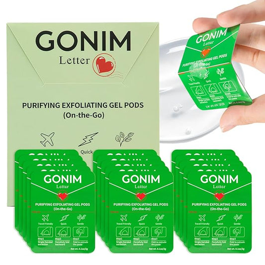 On-the-Go Purifying Exfoliating Gel Pods (15 Count) - Sensitive Skin-Friendly Travel-Size Skincare with Aloe + Hyaluronic Acid, Gentle Face Scrub, Vegan & Recyclable Packaging 15 x 0.1 oz