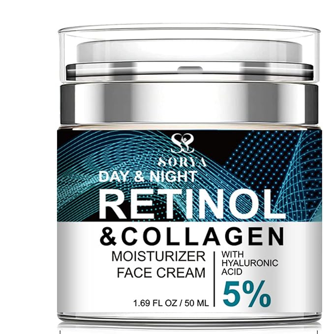 SORYA Skin Care Retinol Facial Moisturizer Hydrating with Hyaluronic Acid, Skincare Face Cream to Reduce Wrinkles Powerful Day and Night Anti-Aging Cream