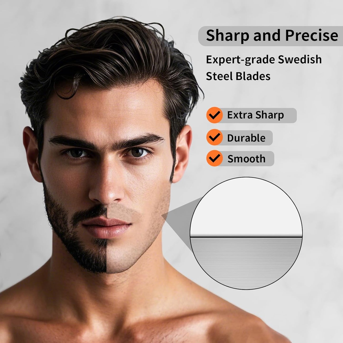 Double Edge Safety Razor Blades - 100 Count Premium Platinum Swedish Steel Blades for Men & Women’s Razors with a Smooth Precise and Clean Shave