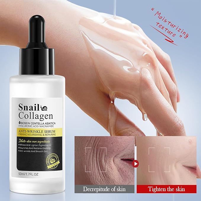 All About Snail Mucin Kit - Anti Aging Skin Care Set for Women - Hydrating Skin Care Routine Kit for Women with Cleanser ,Snail Mucin Moisturizer,Serum for Face,Jade Roller,Headband for All Skin Types