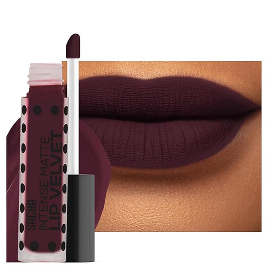 Sacha Cosmetics Intense Matte Lip Velvet Liquid Lipstick, Long-Lasting Velvet Matte Finish, 0.2 fl oz F is for Fabulous