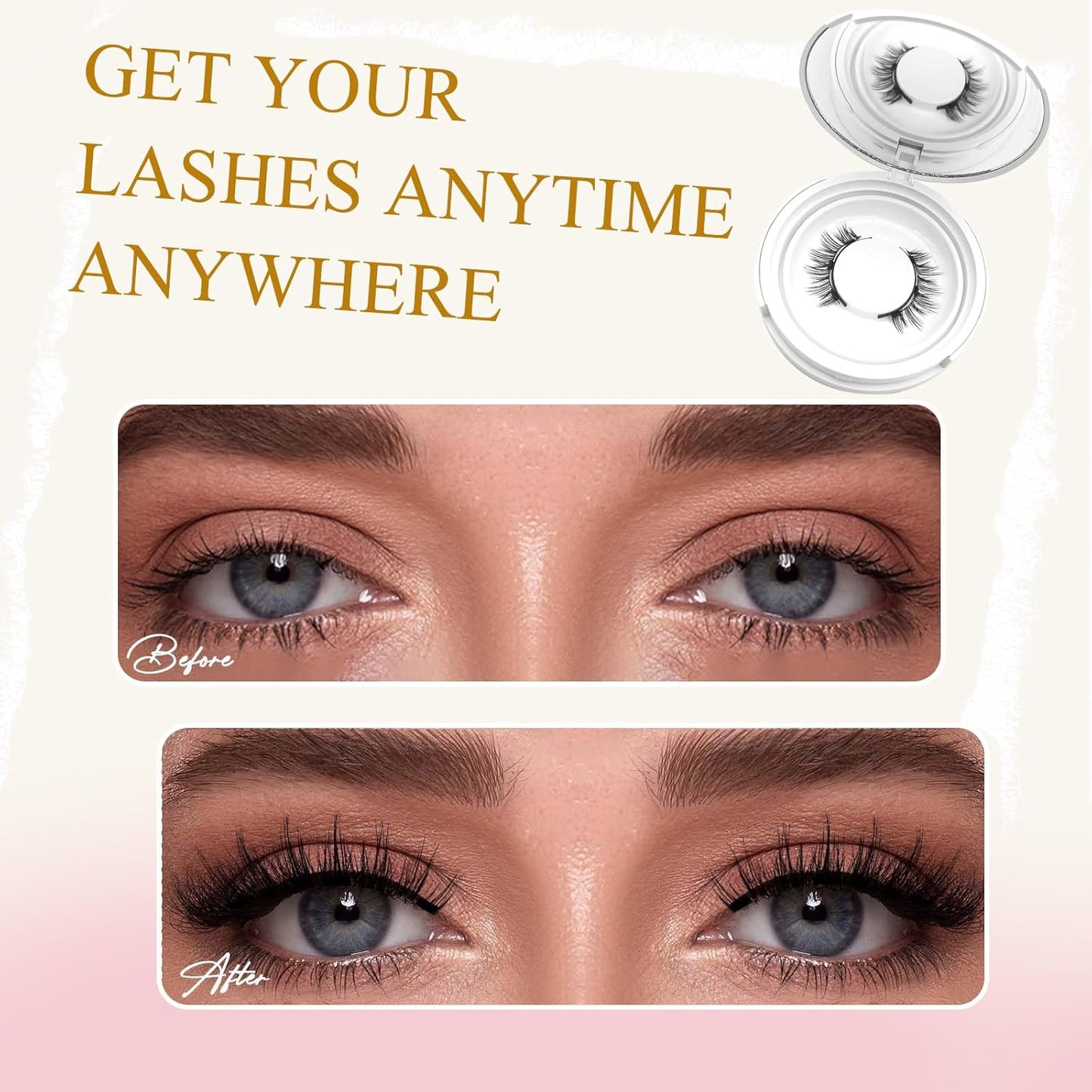 Ealra Craft Magnetic Eyelashes with Applicator,Lumentes Magnetic Eyelashes,3D Soft Flex,Reusable No Glue Needed Soft Lashes for Wmen with All-Day Wear(Natural#04+Simple#06)