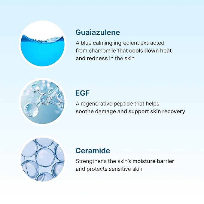 DearKlairs] Midnight Blue Calming Cream, Soothing, Redness Relief Moisturizer, Hydrating, Fast Absorbing, Light Texture for Easy Use, Sensitive Skin Friendly (1.01 Fl Oz (Pack of 1))