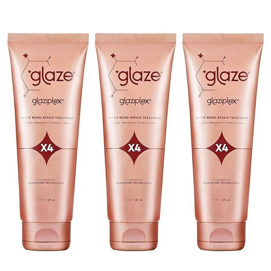 glaze Glaziplex Super Bond Building Treatment Mask – Conditioning Hair Mask Repairs, Strengthens, Protects & Adds Shine – Protein-Enriched Formula – 4 oz, Pack of 3