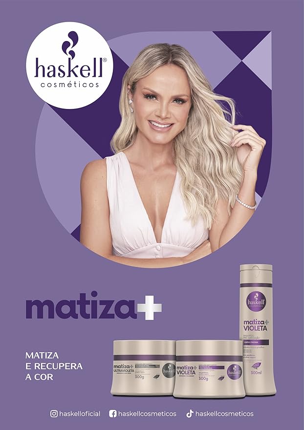 Haskell - Linha Extend Color Roxo - Mascara Matizadora Roxo 90 Gr - (Extend Color Purple Collection - Purple Tinting Mask Net 3.17 Oz)