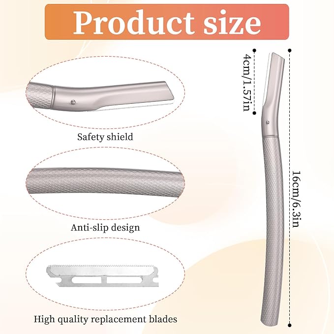 Razor for Women Face with 20PCS Blades, Razor for Face Professional, Facial Razors for Women&men Face with Blade Refills, Facial Razor, Stainless Steel Multipurpose Face Shavers