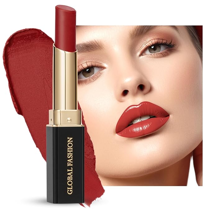 Global Fashion Silk Smooth Matte Lipstick – Long-Lasting, Luxurious Color, Rich Hydration, Lightweight Formula, Lightweight Matte Lip Color for Women, Available in Multiple Shades (110, 0.12 oz)