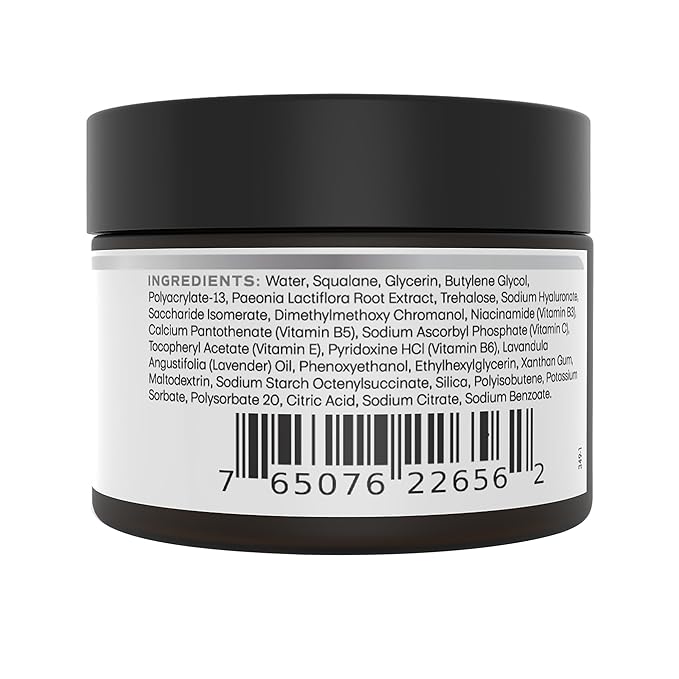 Night Cream for Face with Niacinamide, Hyaluronic Acid and Lavender Oil - Hydrating & Moisturizing Anti-Aging Facial Moisturizer