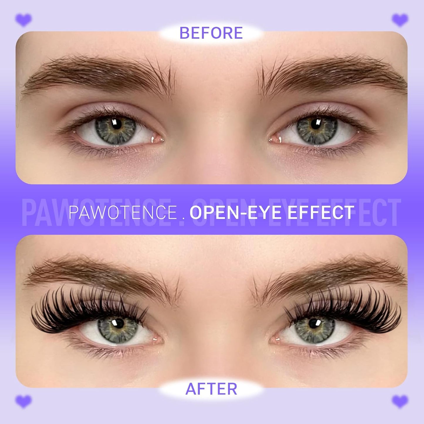 Pawotence Lashes Clusters Wispy Cluster Eyelash Extensions 144pcs Individual Lashes Wet Look 10-18mm Lash Extension DIY False Eyelashes Soft Comfortable Eyelash Clusters