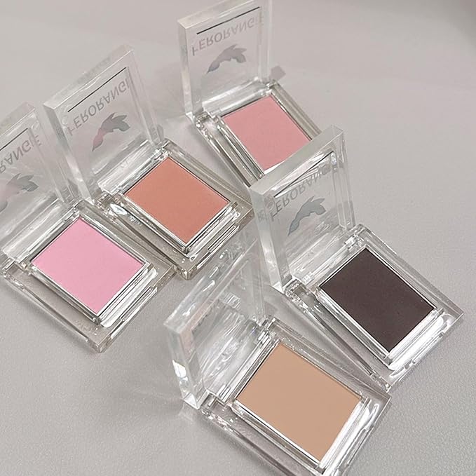 Erinde Single Matte Eyeshadow Palette, Velvet Eye Shadow Compact Powder Natural Makeup, Long-Lasting Eye Makeup, Ultra-Blendable, Pigmented Color, Vegan Formula, H09 Half Pink