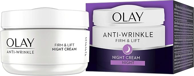Olay Anti-Wrinkle Firm and Lift Night Cream for 40+, 1.7 Ounce