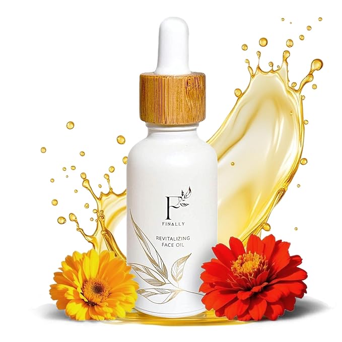 Hydrating Face Oil & Under-Eye for Women & Men – Organic Tsubaki, Calendula, Vitamin E Jojoba Oil & Rice Bran for Glowy Skin, Even Skin Tone & Dark Spots – Anti Aging Serum by Finally