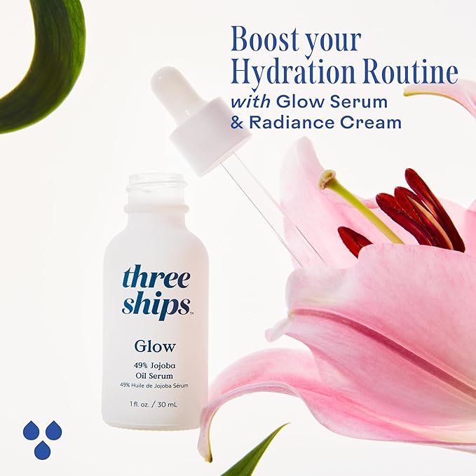 Three Ships Radiance Ultra-Hydrating Cream with Grape Stem Cell + Squalane- High in Antioxidants for Lasting Hydration, Daily Face Moisturizer (50g)