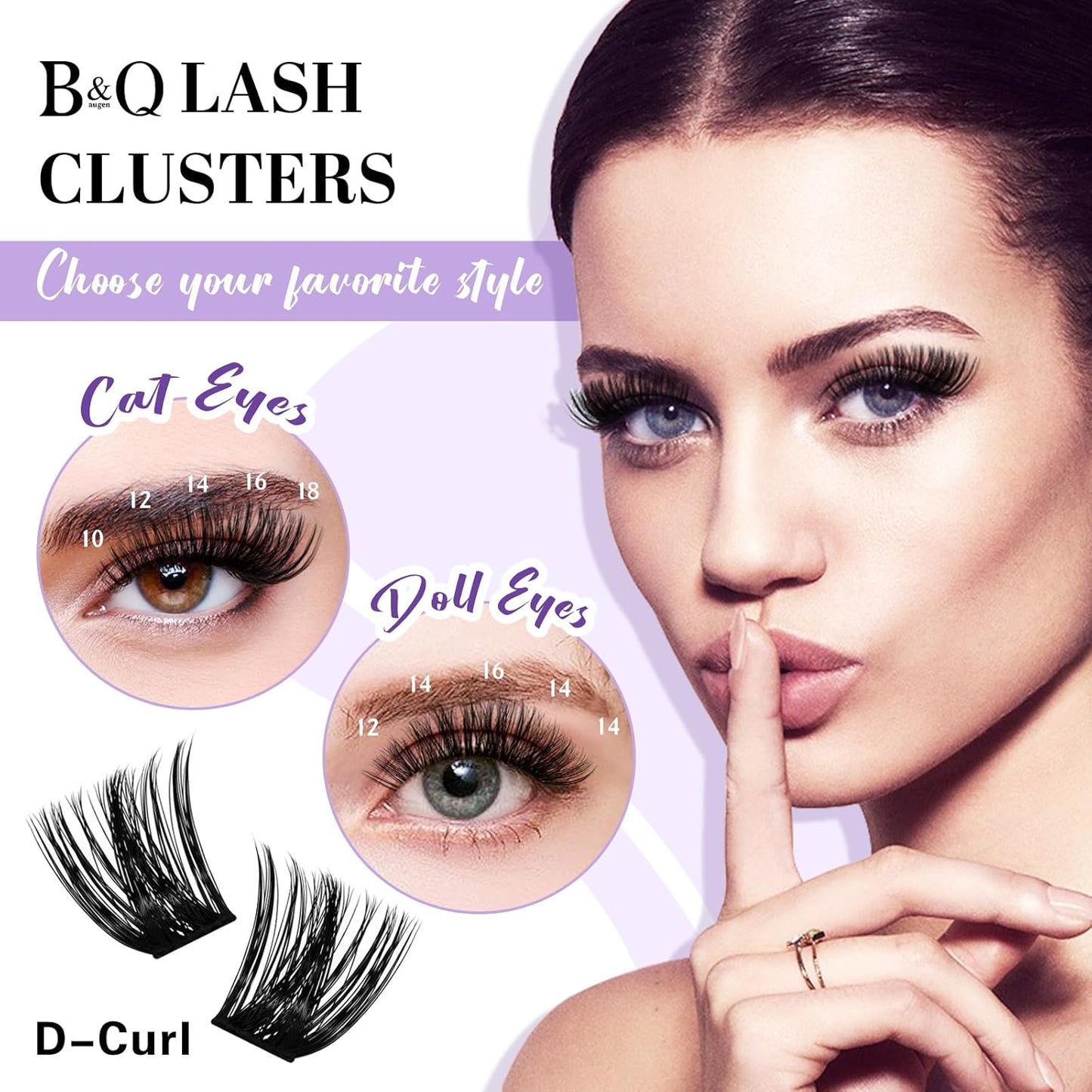 Lash Clusters 208 PCS Cluster Lashes Individual Lashes B06 Eyelash Extensions 10-18mm DIY Lash Extensions D Curl Volume Wispy Soft Comfortable Band False Lashes (D-10-18MIX,B06)