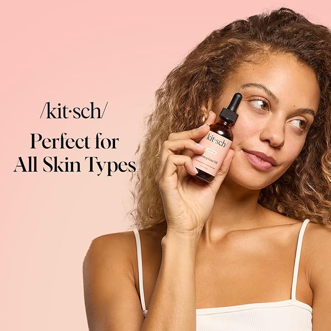 Kitsch Hydrating Dermaplane Oil, Face Shaving Oil for Women - use with Dermaplaning Tool, Razor, Shaver or Microblades for Face for Close Shave, with jojoba, vitamin E, grapeseed & argan oil - 2oz