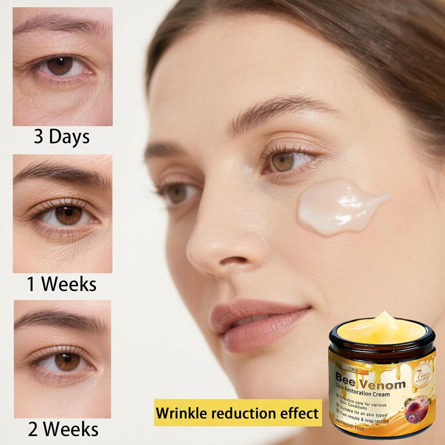 2PCS Bee Venom Skin Restoration Cream, 2025 Upgrade Bee Venom Skin Treatment Cream, Natural bee venom cream for Repair & Renewal, All in One Nourishing Serum for All Skin Types