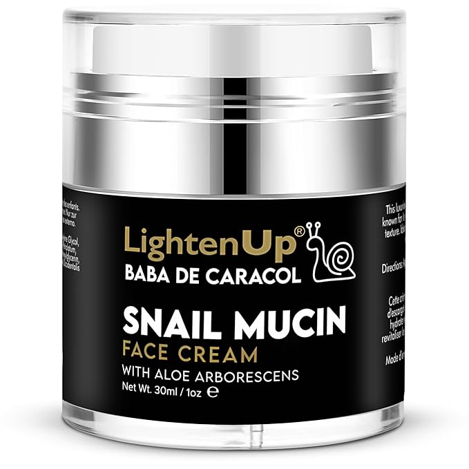 OMIC Lighten-Up LightenUp, 98% Snail Mucin Cream - 1fl oz / 30 ml - Baba de Caracol, Hydrating Night Cream, Pores Remover for Face, Hydrating Creams with Aloe Vera, Shea Butter