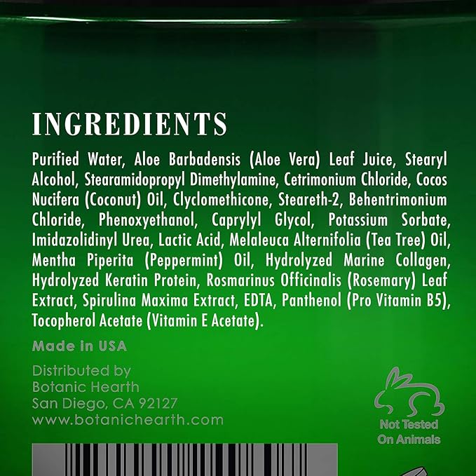 Botanic Hearth Tea Tree Hair Mask & Deep Conditioner, Moisturizes & Protects Hair & Scalp - with Soy Protein, Vitamin E, Collagen, Keratin & Coconut Oil - 16 oz (Packaging May Vary)