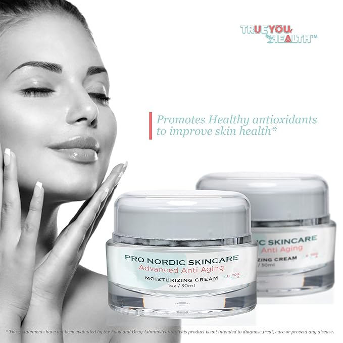 Pro Nordic Skincare Advanced Anti Aging Moisturizing Cream - Day & Night Wrinkle-Correcting Formula - Contains Vitamin C & A - Reduce Appearance of Wrinkles & Lines - Support Collagen Production