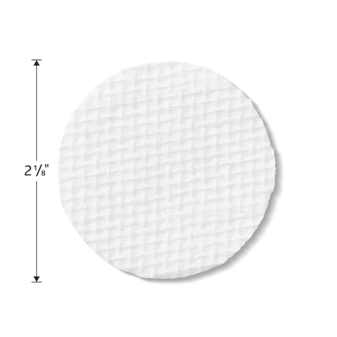 Simply Soft Hypoallergenic Exfoliating Dual Textured Cotton Rounds Pads, 80 Count (Pack of 6)