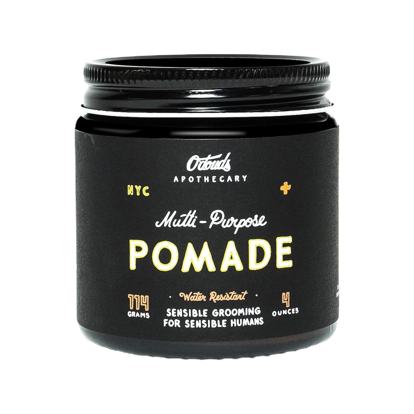 O'Douds Multi-Purpose Pomade - Water-Resistant Styling Pomade for Men - Natural, Plant-Based Ingredients - Firm hold with Medium to High Shine - Cedarwood & Orange Scent (4oz)