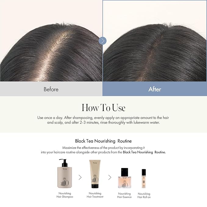 Black Tea Vegan Hair Mask – Nourishing Scalp Treatment, Strengthens Scalp Barrier with Amino Acids, Woody Scent, Paraben & Sulfate Free (5.07 fl. oz)