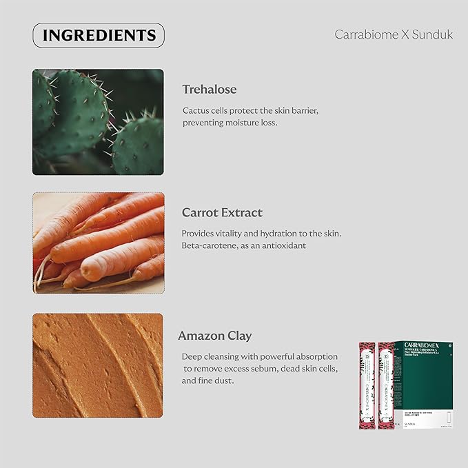 SUNDUK Jeju Carrabiome X Pore Tightening ReBalance Bubble Pack Remove Black Heads Pore Deep Cleaning (4G*12EA) (CiCa)