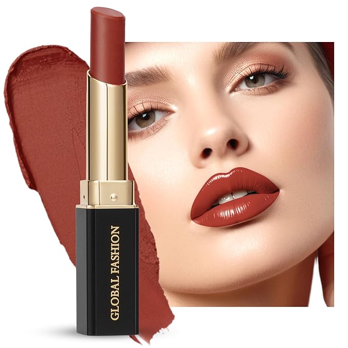 Global Fashion Silk Smooth Matte Lipstick – Long-Lasting, Luxurious Color, Rich Hydration, Lightweight Formula, Lightweight Matte Lip Color for Women, Available in Multiple Shades (108, 0.12 oz)