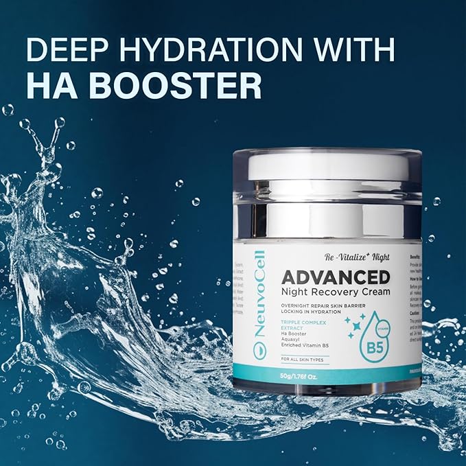 Advance Night Recovery Cream for Face, Facial Moisturizer Recovery Complex, Care for Face, Advanced Night Repair for Face, Biothex Cordyceps, HA Booster, Camomile Extract, 1.77 fl.Oz