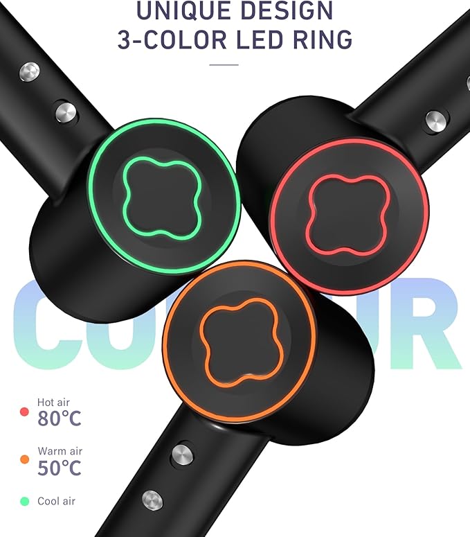 Hair Dryer, 150000 RPM High-Speed Brushless Motor Negative Ionic Blow Dryer for Fast Drying, Low Noise Thermo-Control Hair-Dryer-with-Diffuser and Nozzle