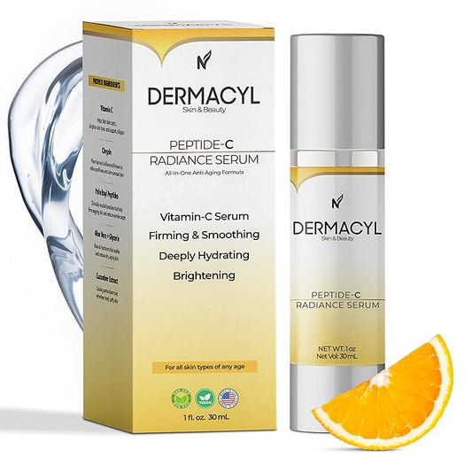 Peptide C Radiance Serum | Vitamin C Serum for Face with Hyaluronic Acid for Anti-Aging, Face Hydrating, Deep Wrinkle Repair & Firming for Fine Lines, 30ml