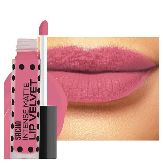 Sacha Cosmetics Intense Matte Lip Velvet Liquid Lipstick, Long-Lasting Velvet Matte Finish, 0.2 fl.oz Prim And Proper