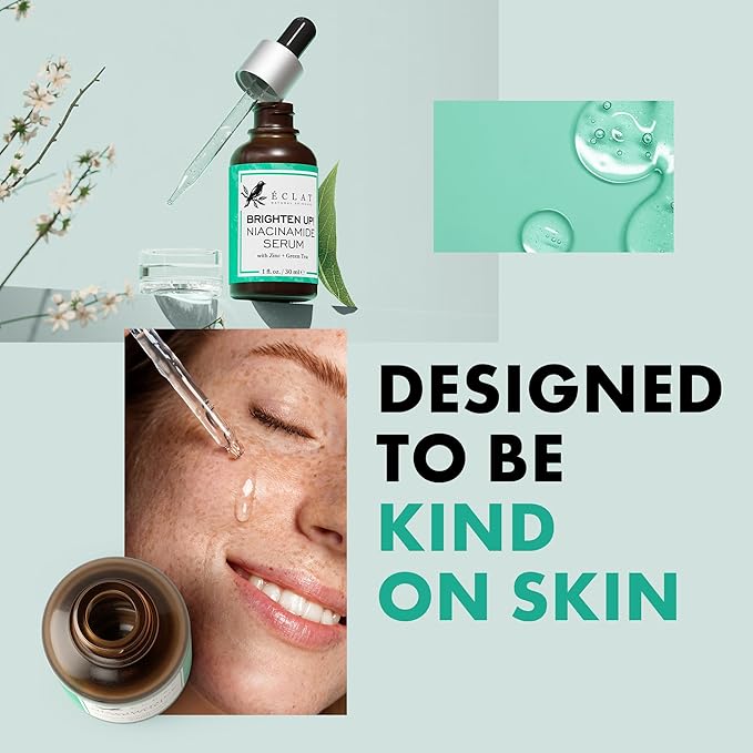 Eclat Skincare Clarifying Niacinamide Serum - 12% Niacinamide with Zinc PCA & Hyaluronic Acid - Hydrating & Soothing Formula - Face Serum for Minimizing Pores and Improving Skin Texture 1 Fl Oz