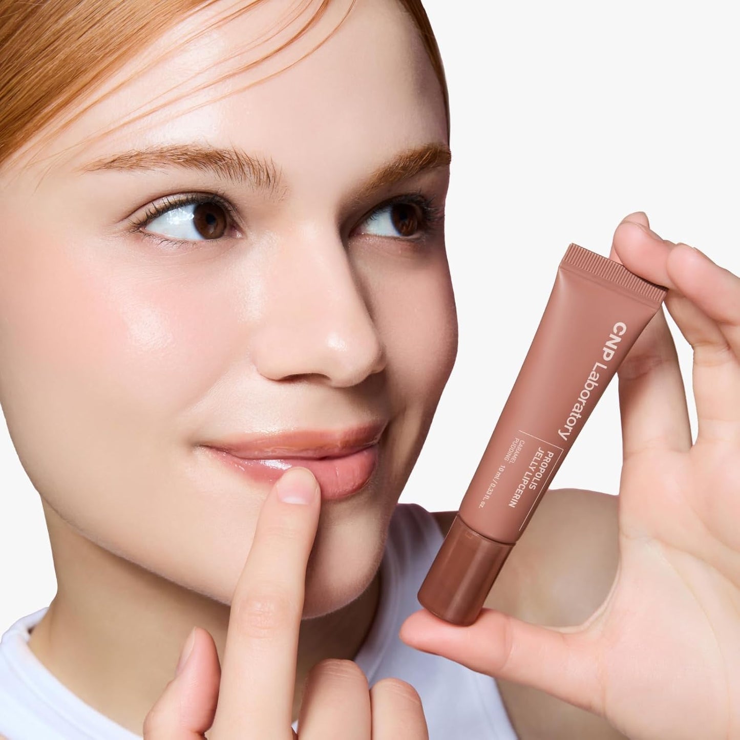 CNP Propolis Jelly Tinted Lipcerin™ - 03 Caramel Pudding, Hydrating Lip Balm & Gloss with Manuka Honey + Hyaluronic Acid, Korean Skincare, 0.3 fl.oz.