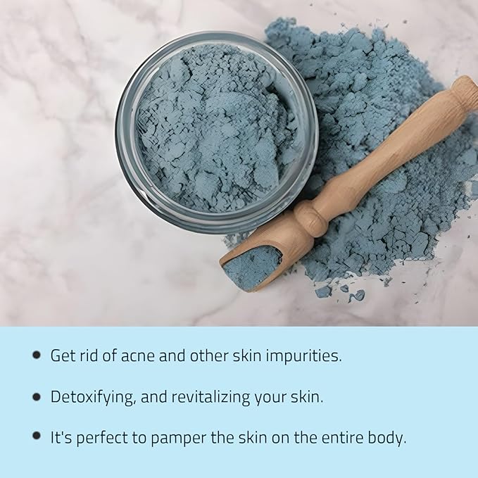 French Pink Clay Powder 114 g w/Serbian Blue Clay Powder 114 g w/Brazilian Purple Clay Powder 114 g