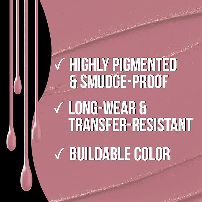 Sacha Cosmetics Intense Matte Lip Velvet Liquid Lipstick, Long-Lasting Velvet Matte Finish, 0.2 fl oz, Bounce On It