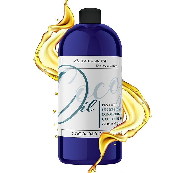 cocojojo Argan Oil Deodorized for Hair Treatment Oils, Pure Argan Oil for Face, Unrefined Unscented Cold Pressed Extra Virgin - 32 Oz - Packaging May Vary