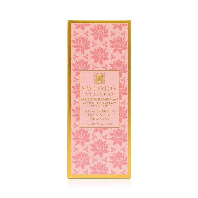 SPA CEYLON Lotus & Rambutan Ultra-Hydrating Day & Night Treatment | Natural Formula | Night Moisturizer for Face | Daily Face Moisturizer | For Sensitive Skin | 50ml