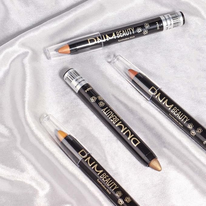 evpct Light Khaki Shimmer Cream Eye Shadow Brightener Sticks Set for Eyes, Khaki Shimmery Matte Pencil Eye shadow Applicator Stick Pen Palette Makeup Waterproof sombras en crema para ojos 04#