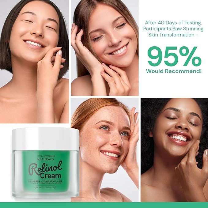 Retinol Cream for Face: Anti-Wrinkle Moisturizer for Deep Wrinkles, Dry Skin & Neck Firming for Men & Women